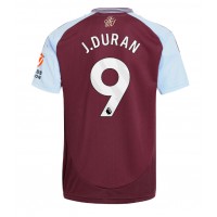 Camisa de Futebol Aston Villa Jhon Duran #9 Equipamento Principal 2024-25 Manga Curta